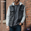 Premium Shacket - Grey Black Plaid
