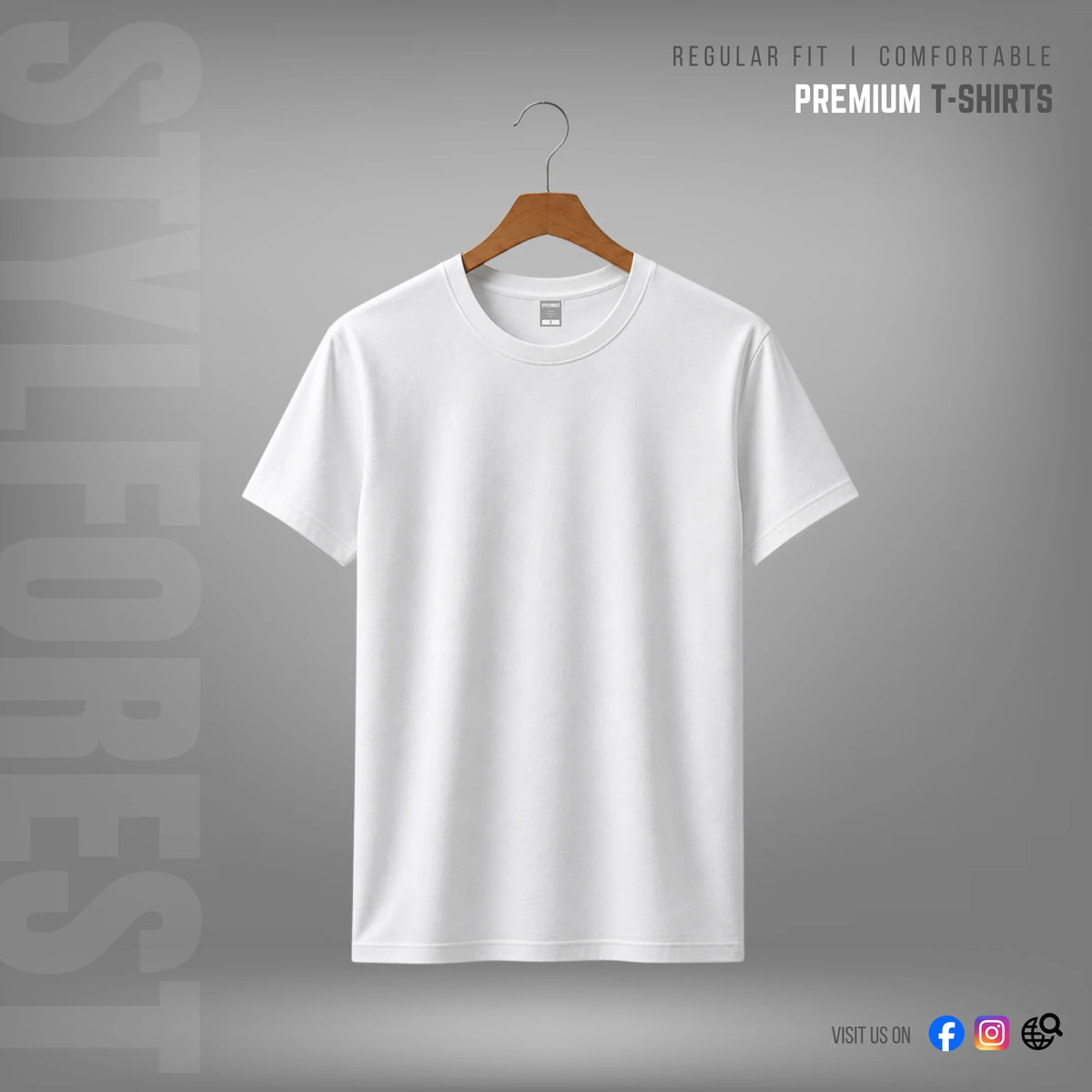 Premium Solid T-Shirt - White