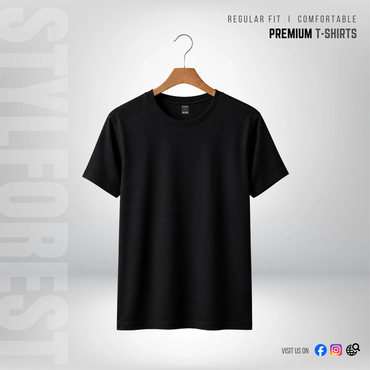 Premium Solid T-Shirt - Black